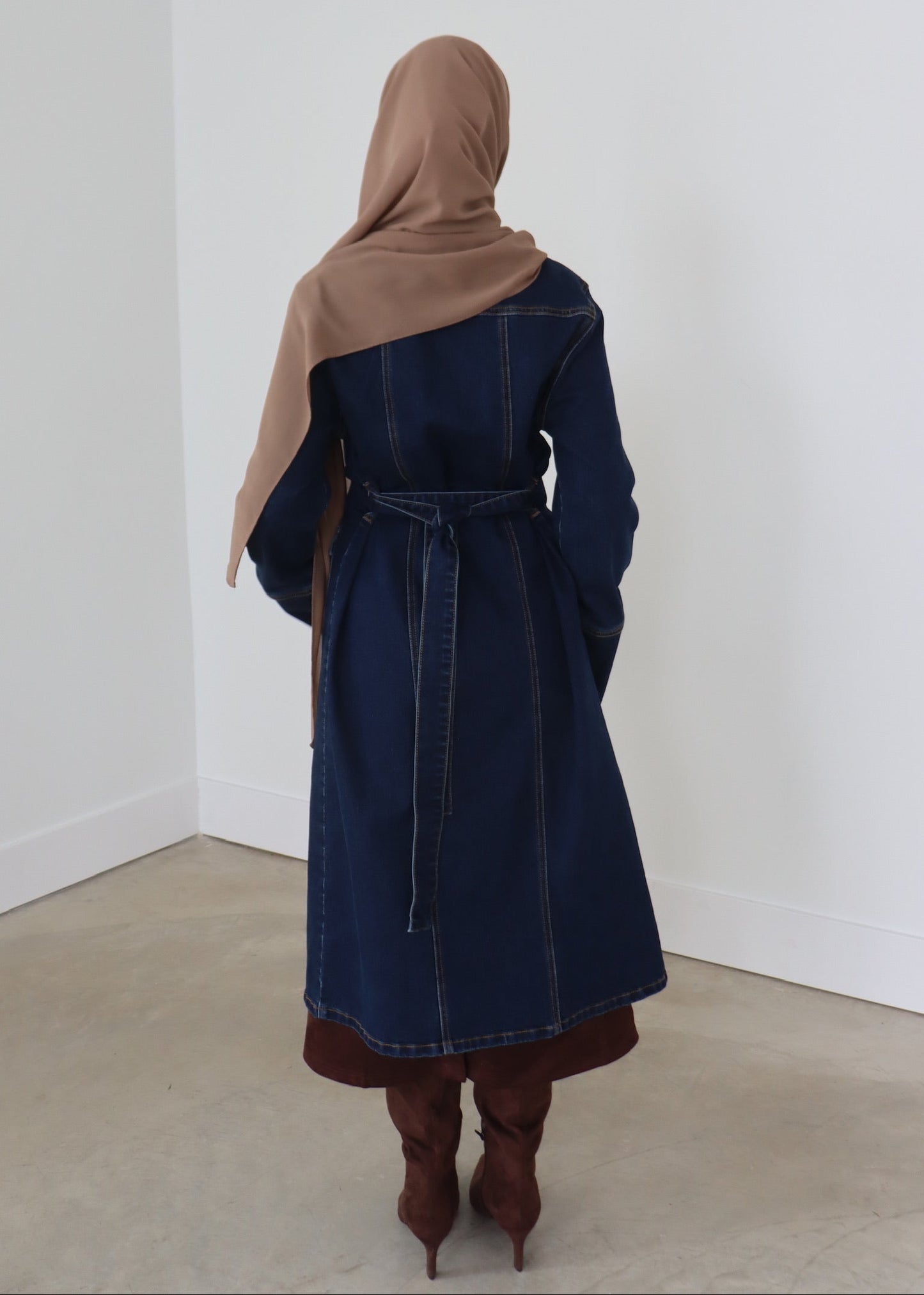 Luna Trench | Dark Denim
