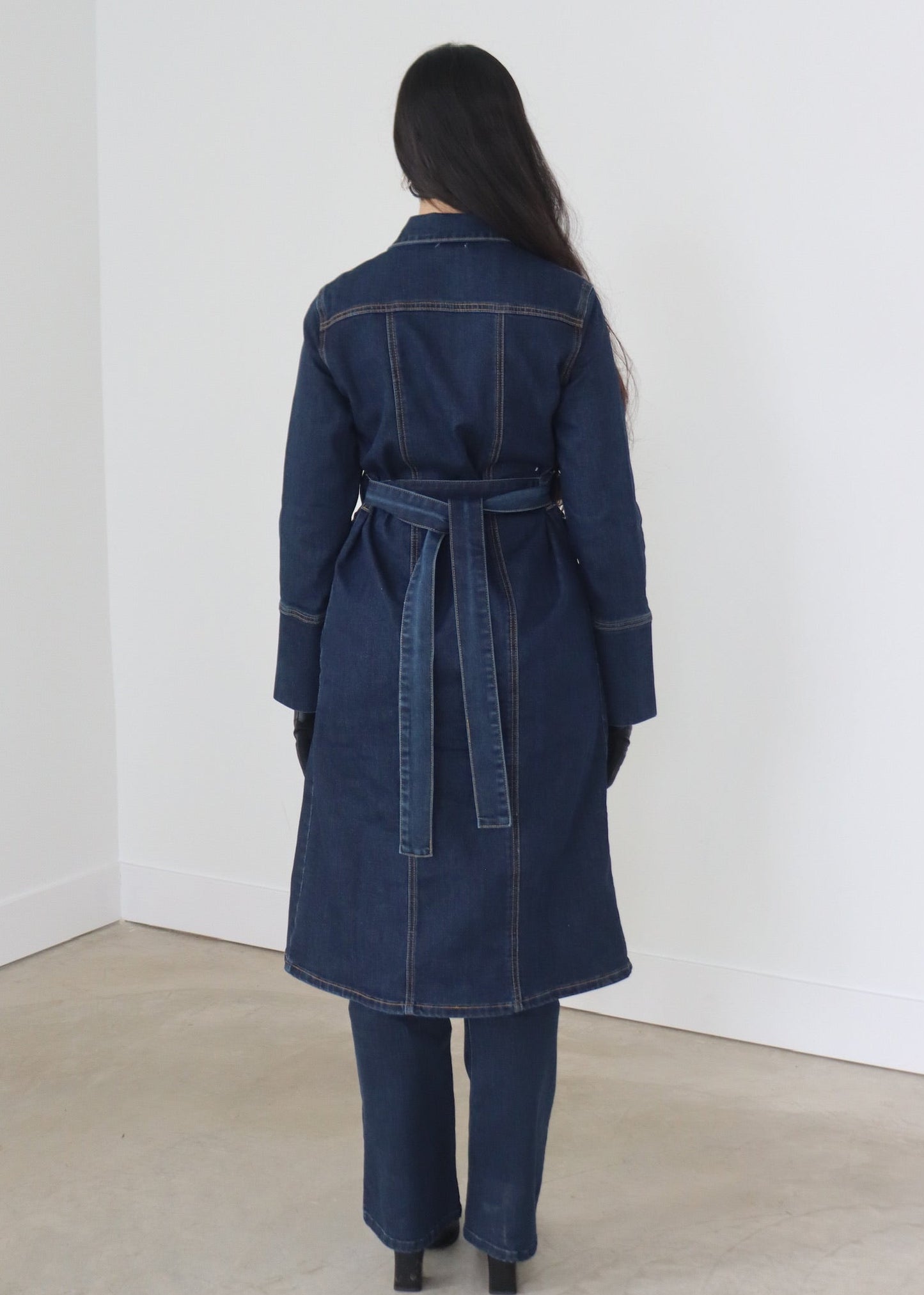 Luna Trench | Dark Denim