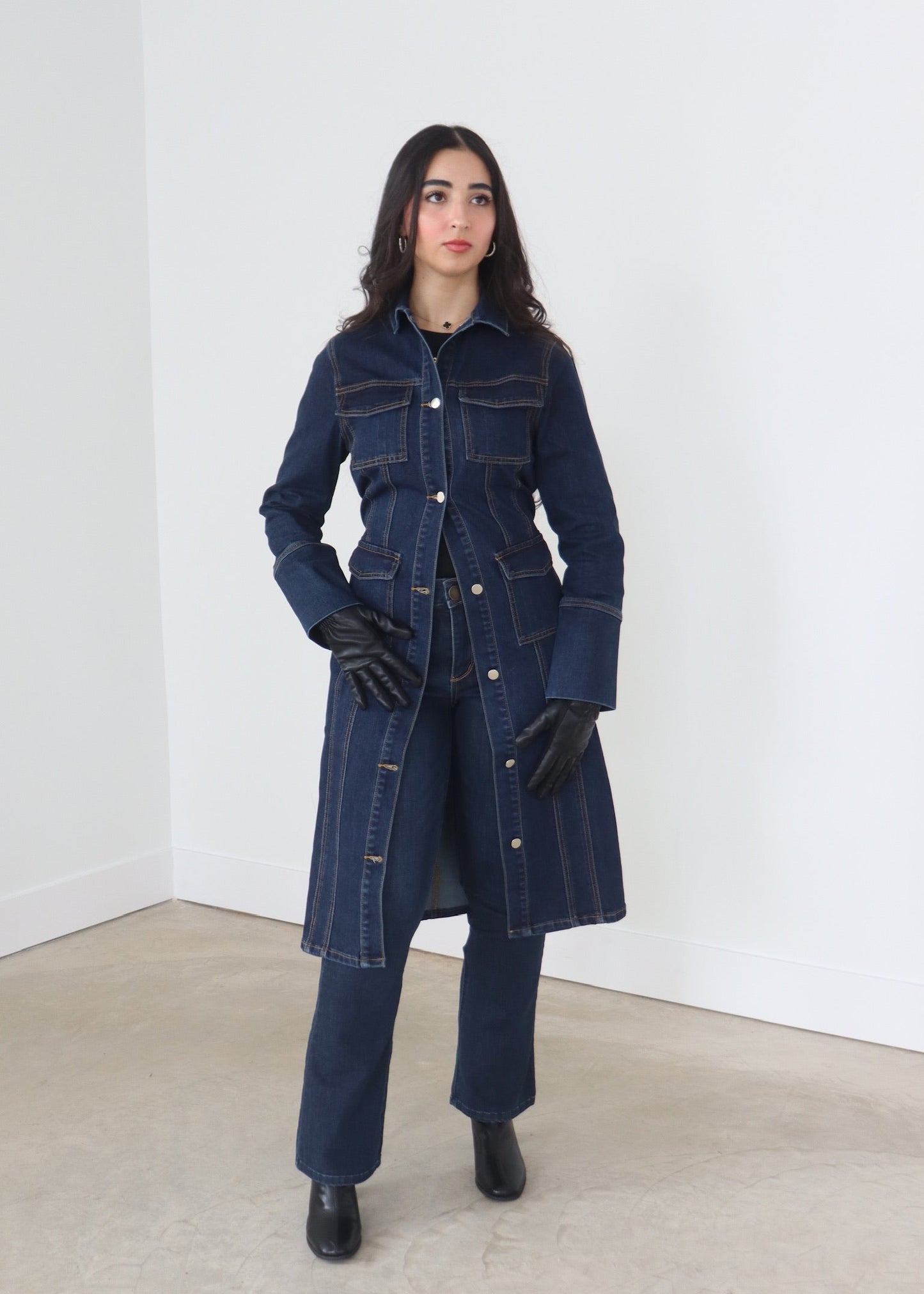 Luna Trench | Dark Denim