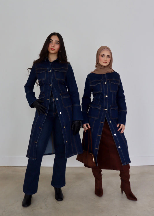 Luna Trench | Dark Denim